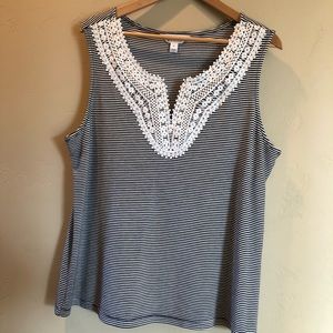Market & Spruce black & white tank